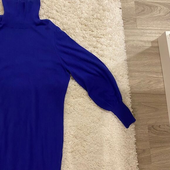 Ted Baker London Aavvaa Knitted Dress W/Ruched Side Detail, Blue. Size 5, US 12 - Picture 12 of 16